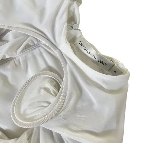 Christopher Esber Venusa Tee Dress in White - Picture 4 of 13